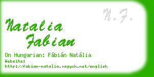 natalia fabian business card